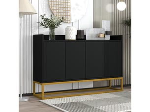 Buffet 4 porte(s) - 120 cm coloris noir