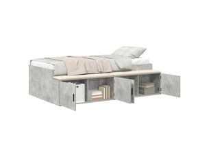 Lit simple 70x190 cm coloris gris