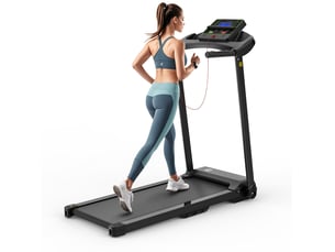 Tapis de course électrique 121x63x116 cm vitesse maximale 12 kmh métal noir
