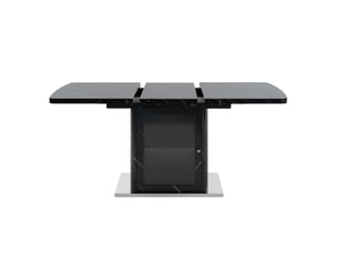 Table basse rectangulaire coloris noir STILVORA - 80 cmx120 cm