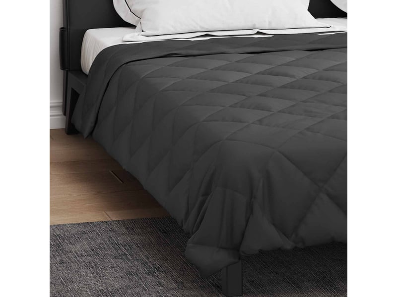  Duvet - couette complet toute l'année anthracite 200 x 200 cm microfibre  - Conforama D