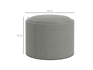 Pouf / repose pied <strong>BLOSSOM</strong> <strong>838-435V80GY</strong> gris
