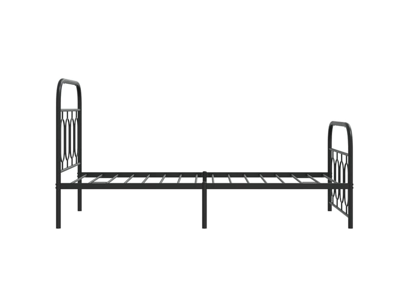  Lit simple- lit adulte -  cadre de lit métal sans matelas avec pied de lit noir 80x200 cm  - Conforama D