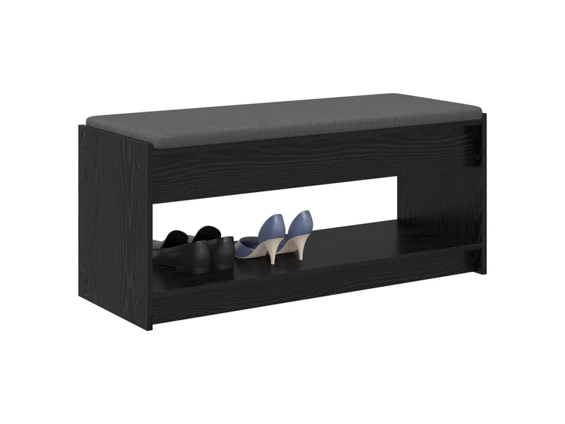  Banc d'entrée, banc interieur chêne noir 103x38x45 cm  - Conforama C