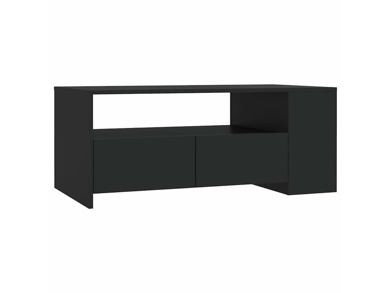  Table basse - table de salon - table à thé noir 102x55x42 cm bois d'ingénierie  - Conforama A