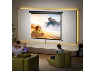 Écran de projection de 84 pouces, écran vidéoprojecteur, 4:3 4k hd, fixation mur ou plafond, noir, 181l x 8p x 138h cm