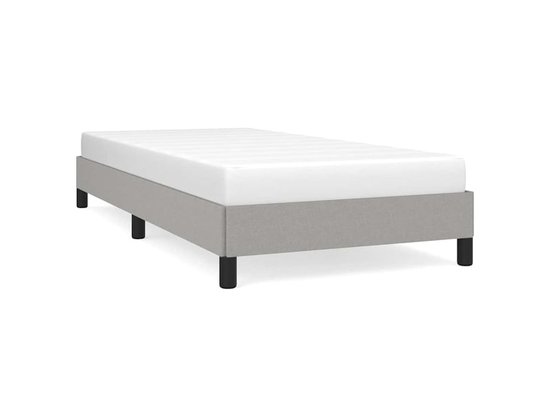 Lit simple- lit adulte -  cadre de lit sans matelas gris clair 90x190 cm tissu  - Conforama A