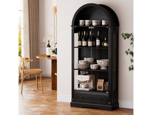 Vitrine coloris noir HAUSS SPOLE - 80 cmx180 cm