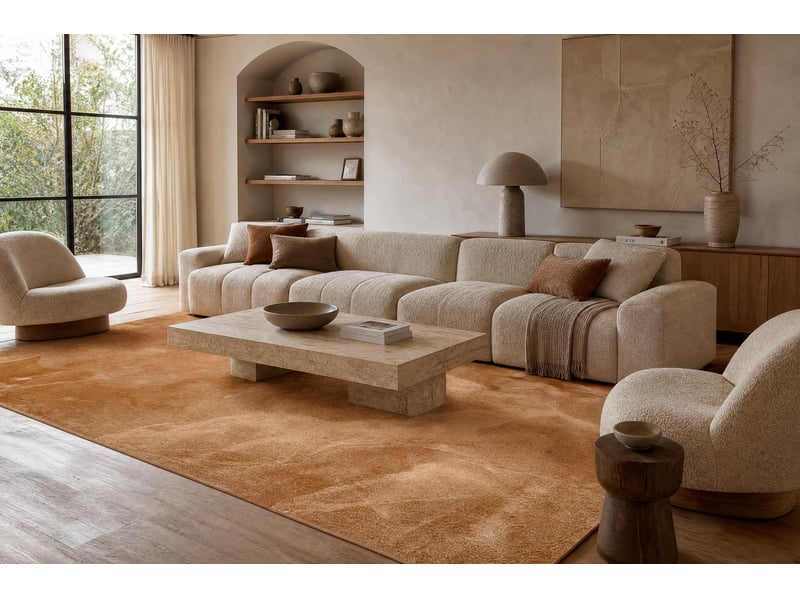  Tapis en laine omega calima abstraction brunes 200x300 cm  - Conforama E
