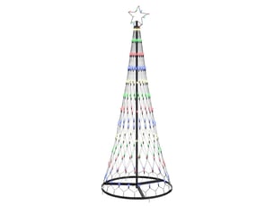 Arbre de noël, sapin de noël led multicolore 184,5 cm métal