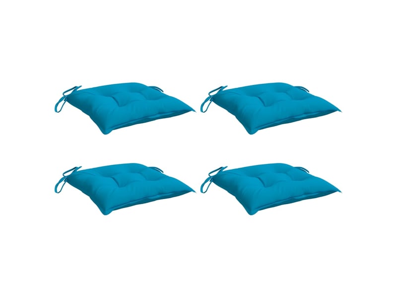 Lot de 4 coussins de palette, coussins de canapé bleu clair 50x50x7 cm tissu oxford cf59731  - Conforama C