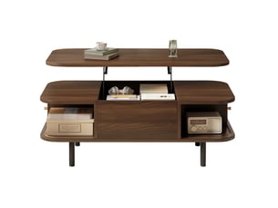 Table basse rectangulaire coloris bois foncé MAISENTIEL  - 51 cmx101 cm