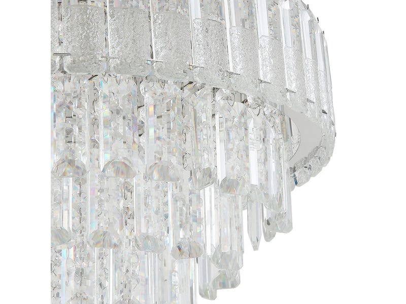  Globo crystalia plafonnier led chromé 50 cm, 27006000 k  - Conforama D