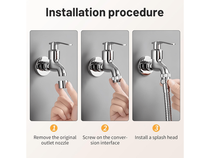  Rallonge de robinet de cuisine réglable m20 de 14 cm avec 2 modes de jet, aérateur flexible à 360°, rallonge en acier inoxydable pour évier de cu  - Conforama C