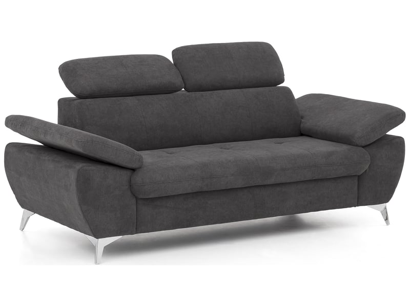 Canapé droit 2 places en tissu ALLY 2 coloris anthracite - Conforama B