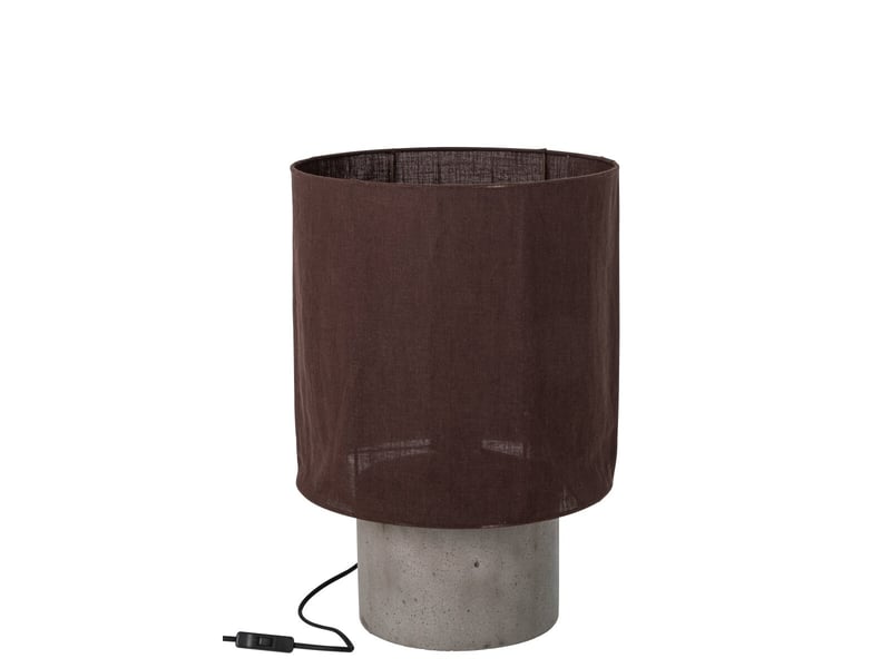  Lampe à poser en ciment havel 50cm marron  - Conforama A
