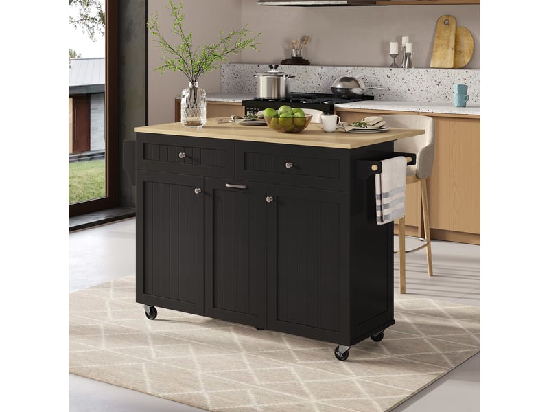 Desserte 2 portes 3 tiroirs coloris noir mdf desserte noir - Conforama D