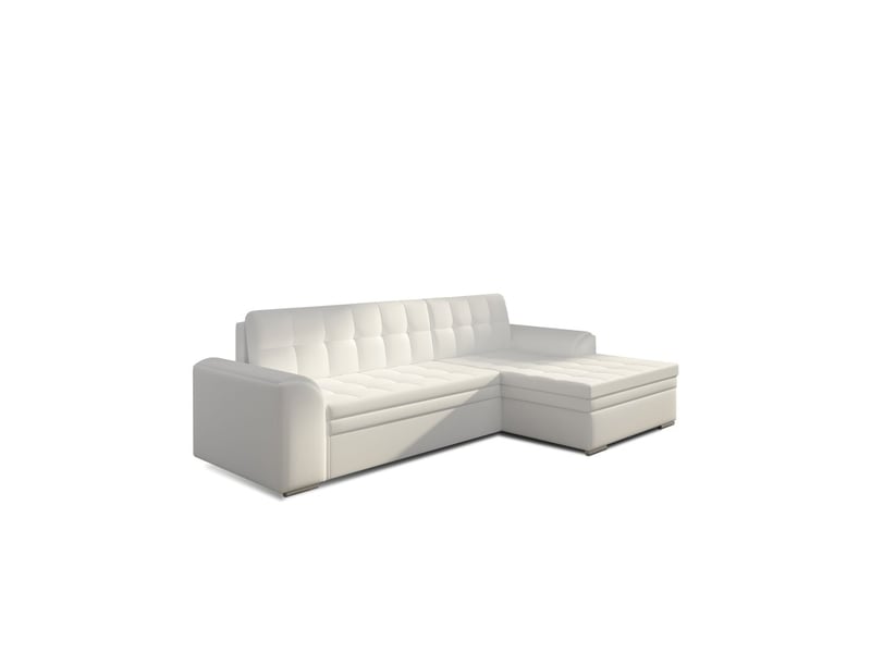  Canapé d'angle convertible conforto 4 places blanc – angle droit  - Conforama A