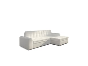 Canapé d'angle convertible conforto 4 places blanc – angle droit