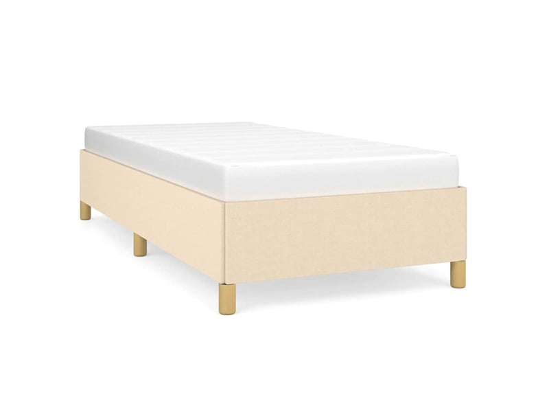  Lit simple- lit adulte -  cadre de lit sans matelas crème 100x200 cm tissu  - Conforama A