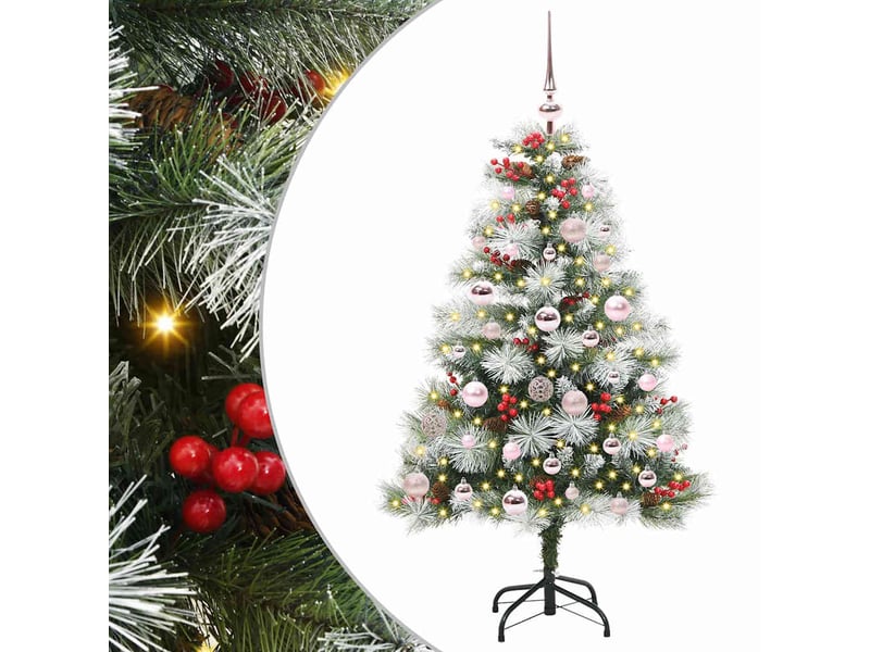  Sapin de noël - arbre de noël artificiel vert et blanc 120 cm  - Conforama A