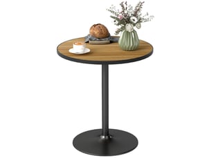 Table de salle à manger ronde compacte pour 2 à 4 personnes en bois ø70×76 cm chêne