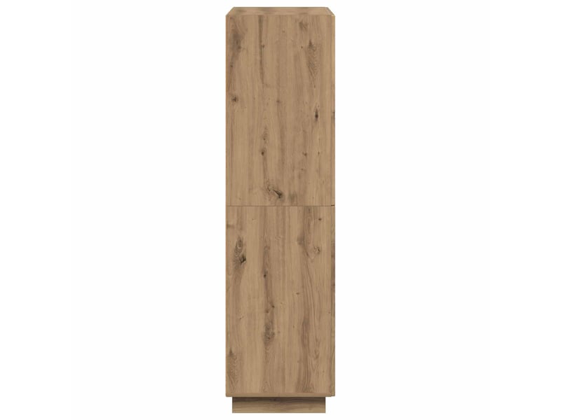 Buffet haut, buffet de rangement chêne artisanal 79x41x151 cm bois d'ingénierie - Conforama E
