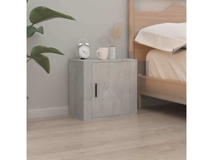 Lot de 2 tables de chevet - cabinet de chevet - table de nuit murales gris béton 50x30x47 cm