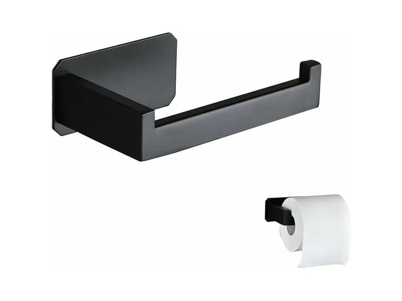  Devidoir papier toilette acier inoxydable derouleur mural original sans percage noir porte adhesif 3m pour decoration salle de bain accessoire cuisine  - Conforama A