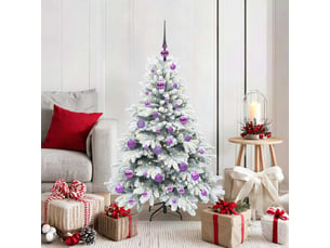 Sapin de noël artificiel, arbre de noël avec 150 led blanc 120 cm pe et pvc shl4551