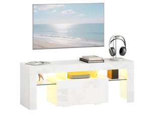 Meuble tv coloris blanc 120 cm PANGIVO