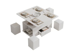 Table basse rectangulaire coloris blanc <strong></strong> <strong></strong> - 50 cmx100 cm