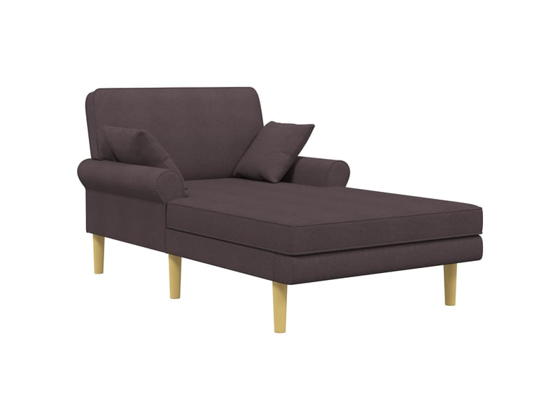 Vidaxl méridienne marron foncé tissu - Conforama D