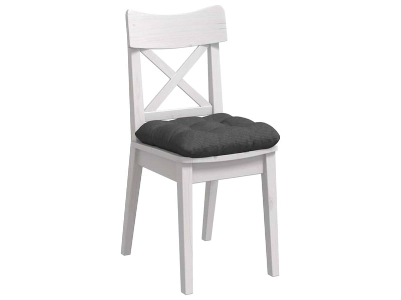 Lot de 4 coussins de siège, coussins décoratifs tissu en velours côtelé gris foncé cf59988 - Conforama C