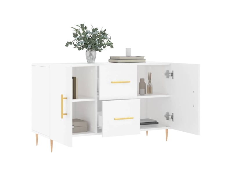  Buffet - bahut - meuble de rangement blanc 100x36x60 cm bois d'ingénierie  - Conforama D