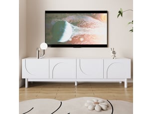 Meuble tv coloris blanc 169 cm   