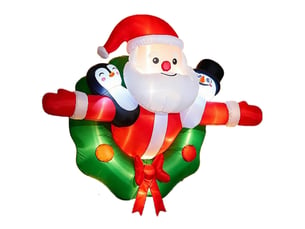 Père noël gonflable suspendu 1,5 m avec led, décoration de noël pour intérieur, jardin et extérieur