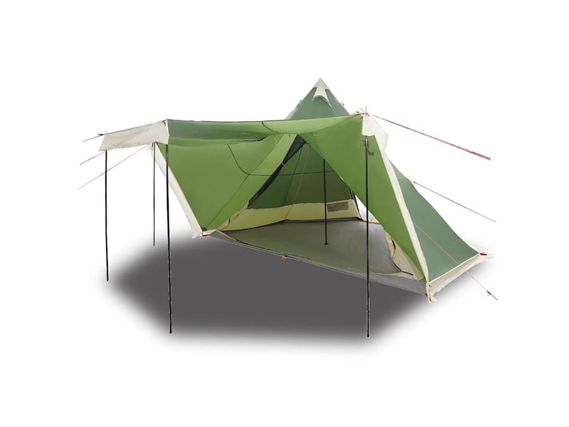 Tente de camping, tente familiale tipi 8 personnes vert imperméable shl19157  - Conforama A