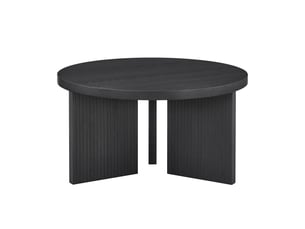 Table basse rond(e) coloris noir STILVORA  - 80 cmx80 cm