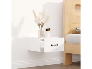 Table de chevet - cabinet de chevet - table de nuit murale blanc 35x35x20 cm