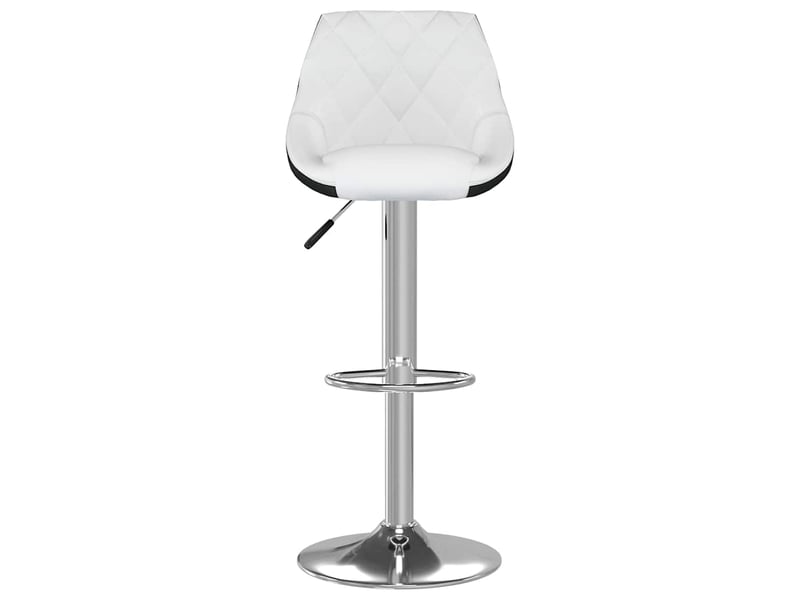  Lot de 2 tabouret de bar, chaise de bar blanc et noir similicuir  - Conforama D