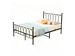 Lit simple 140x200 cm TCQPZ coloris noir