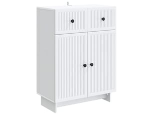 Buffet - bahut - meuble de rangement blanc 66 x 34,5 x 90 cm bois d'ingénierie