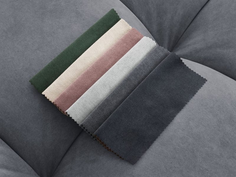  Bobochic canapé droit fixe mont-blanc velours gris foncé  accoudoir droit MONT-BLANC - Conforama C