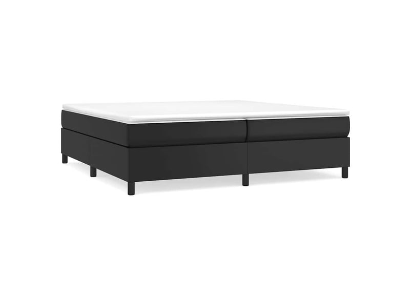  Lit double- lit adulte -  cadre de lit à lattes noir 200x200 cm similicuir  - Conforama A