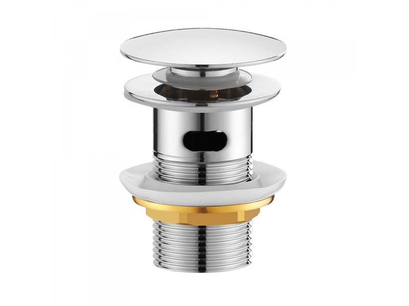  Bonde de salle de bain, bonde de lavabo escamotable, chrome, argent  - Conforama C