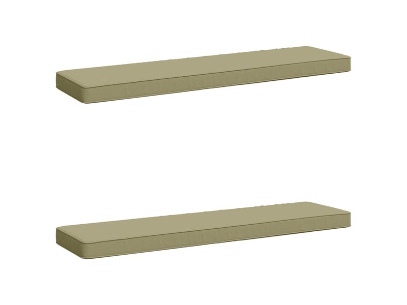  Lot de 2 coussins de banc, coussins d'assise vught 100 % polyester cf58312  - Conforama A