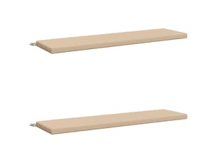 Lot de 2 coussins de banc, coussins d'assise soest 100 % polyester crème cf56799