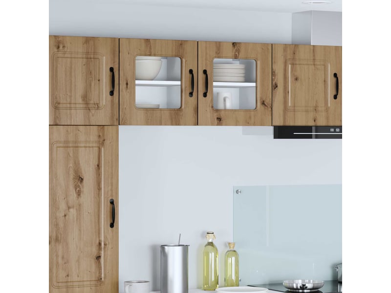 Meuble mural de cuisine | armoire de cuisine 2 pcs chêne artisanal shl8160 - Conforama B