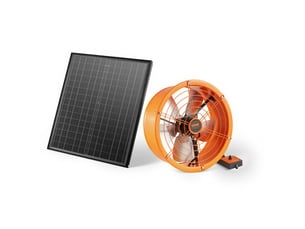 Ventilateur de grenier solaire, 14 pouces avec thermostat, 1300 cfm ventilation pour toit garage